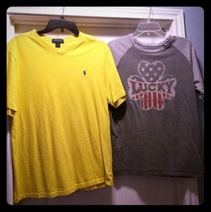 Boys L/XL Lucky Brand and RL shirts
